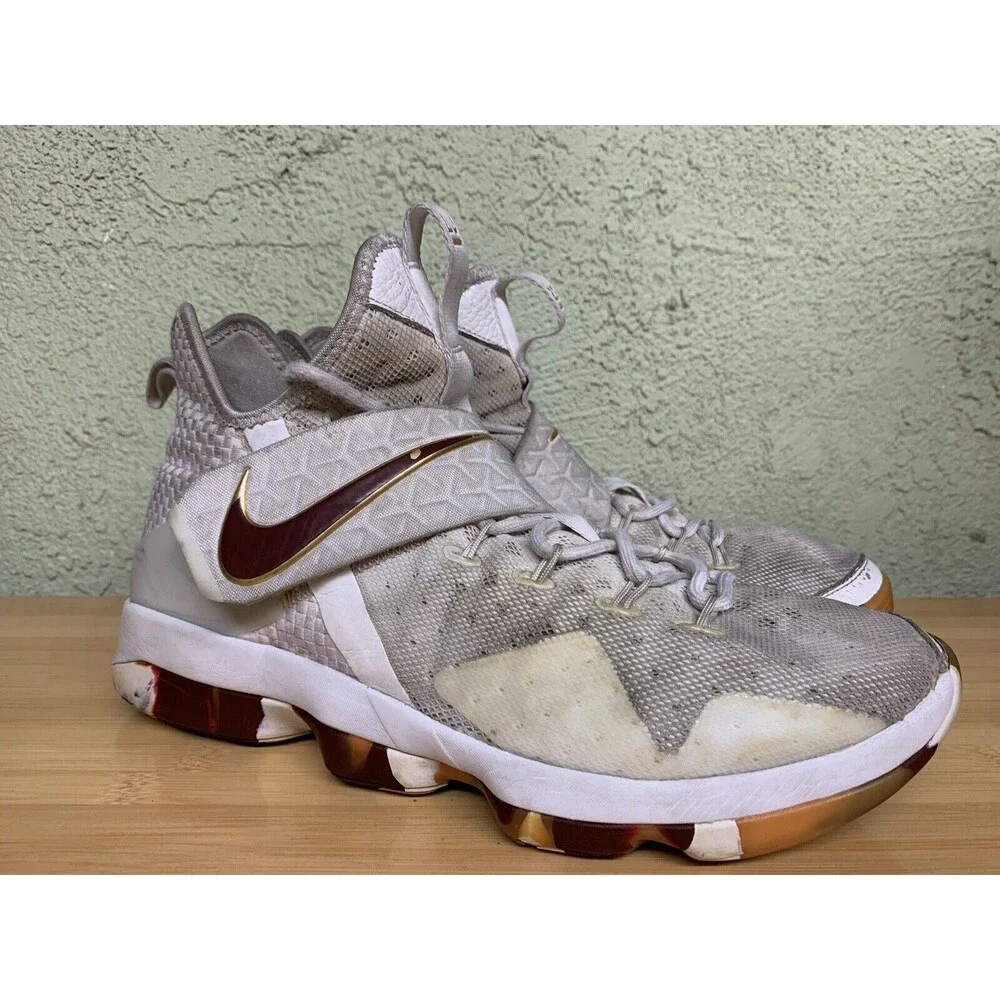 Nike LeBron James 14 XIV White‎ Wine Basketball Shoes 852405-104 Size 11.5